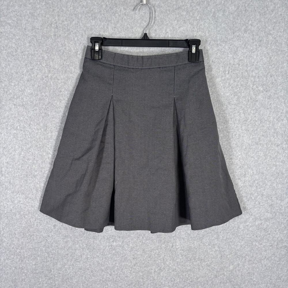 Vintage Pleated Wool Skirt Size 3 Small Juniors Pockets School Girl Academia
